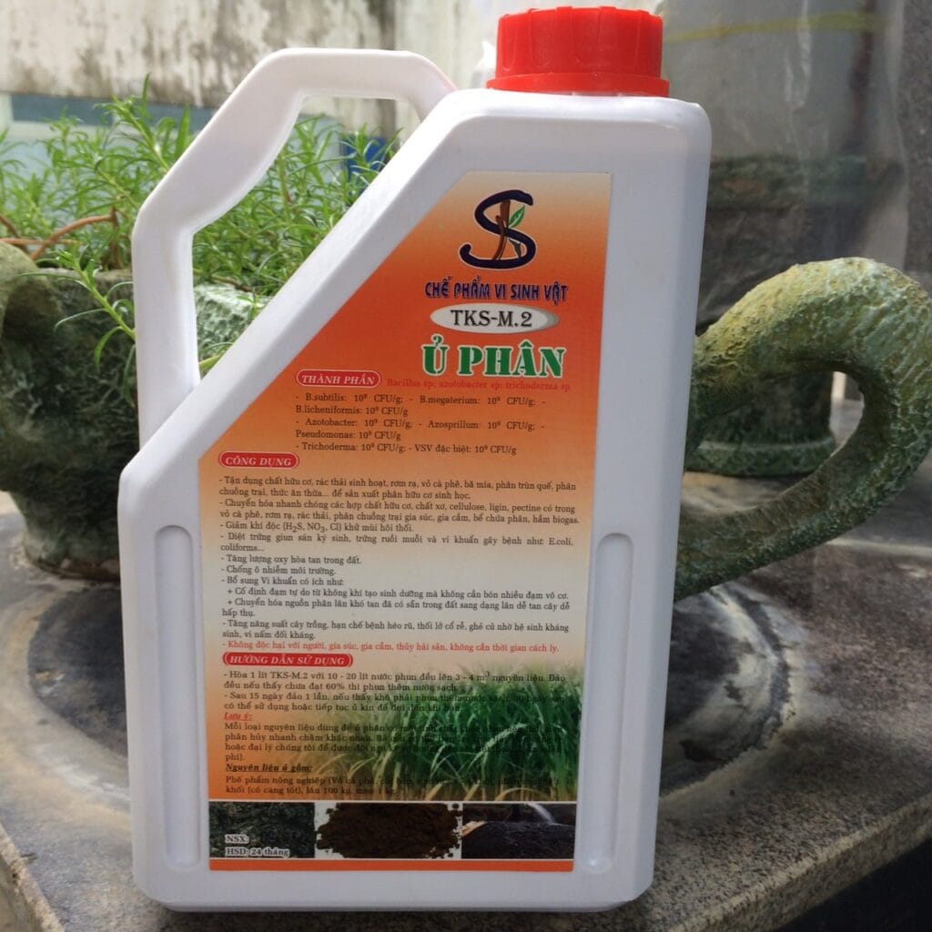 Men Ủ phân vi sinh, ủ vỏ cà phê, rác thải hữu cơ: M2