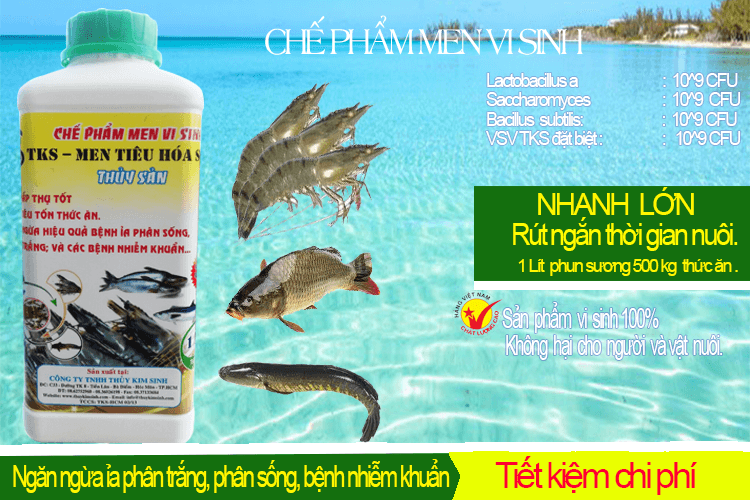 Men tiêu hóa sống cho Tôm Cá (Chai 1 lít)