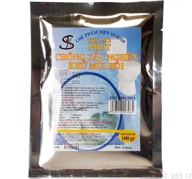 Men vi sinh xử lý bể phốt, khử mùi hôi nặng (100gr) Men vi sinh xử lý bể phốt, khử mùi hôi nặng: PHOT