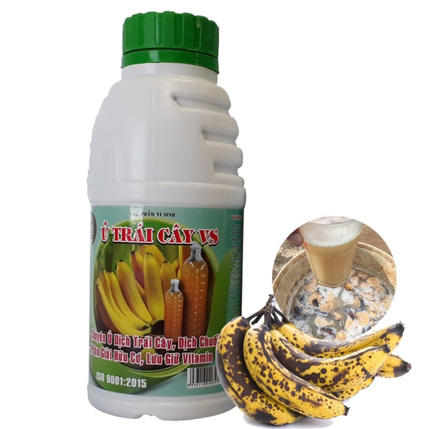Men vi sinh Ủ dịch chuối, trái cây làm phân - Chai 500ml