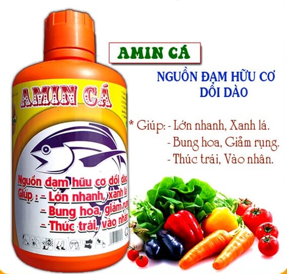 Đạm cá hữu cơ AMIN Cá đậm đặc: Bổ sung acid amin (1 Lít)
