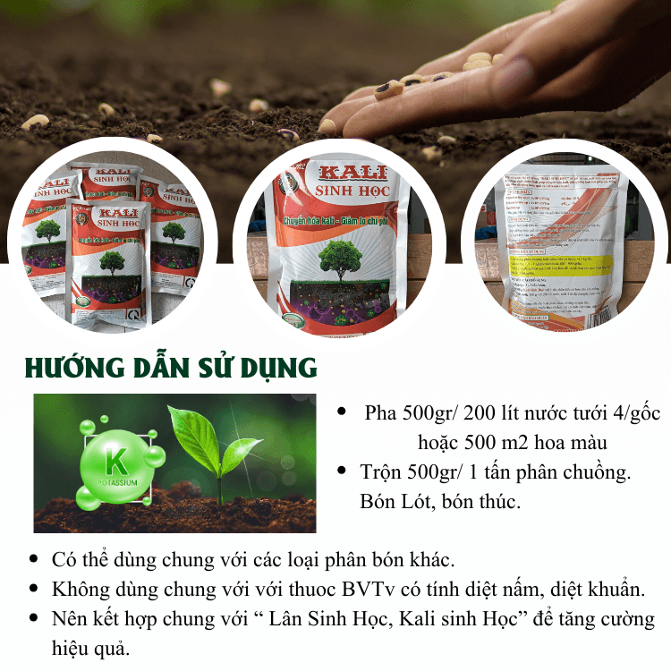 KaLi Sinh Học: Vi sinh chuyển hóa Kali khó tan gói 500gr