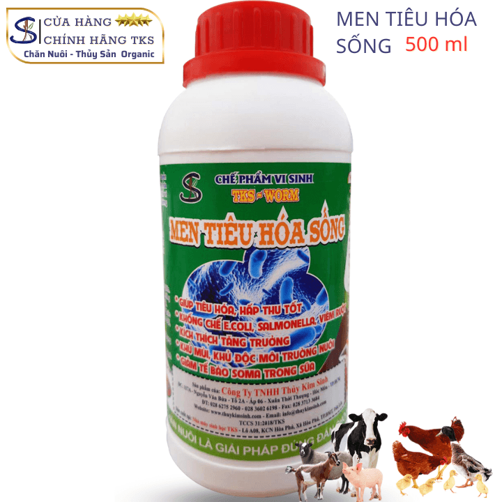 Men tiêu hóa sống cho gà, vịt, heo... 500ML