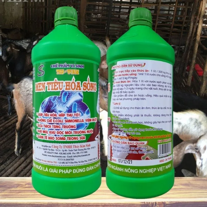 Men tiêu hóa sống cho gà, heo, vịt,... Chai 1 lít - Hình ảnh 4
