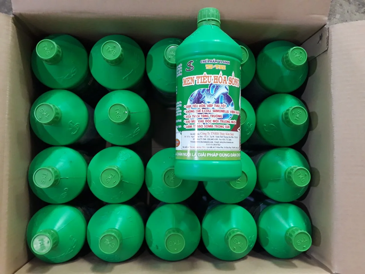Men tiêu hóa sống cho gà, heo, vịt,... Chai 1 lít - Hình ảnh 2