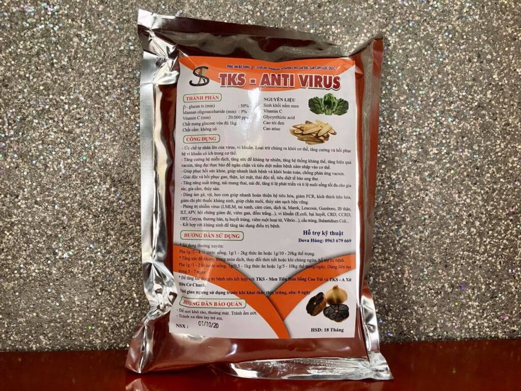 TKS Anti Virus: Thuốc kháng Virus, Ngừa LMLM, tai xanh ,... TKS Anti Virus: Thuốc kháng Virus, Ngừa LMLM, tai xanh ,...