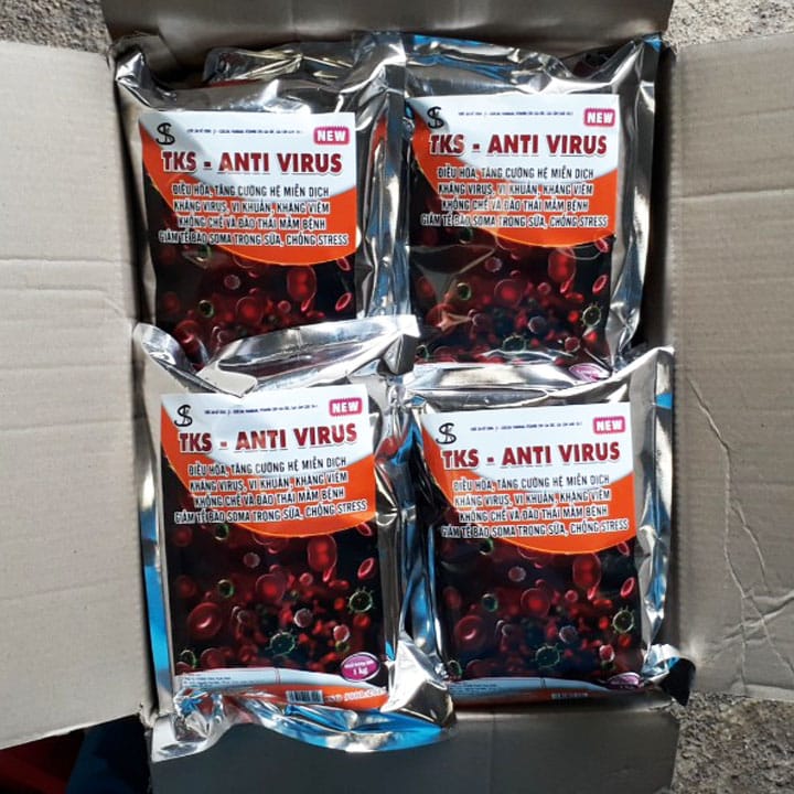 TKS Anti Virus: Thuốc kháng Virus, Ngừa LMLM, tai xanh ,... TKS Anti Virus: Thuốc kháng Virus, Ngừa LMLM, tai xanh ,...