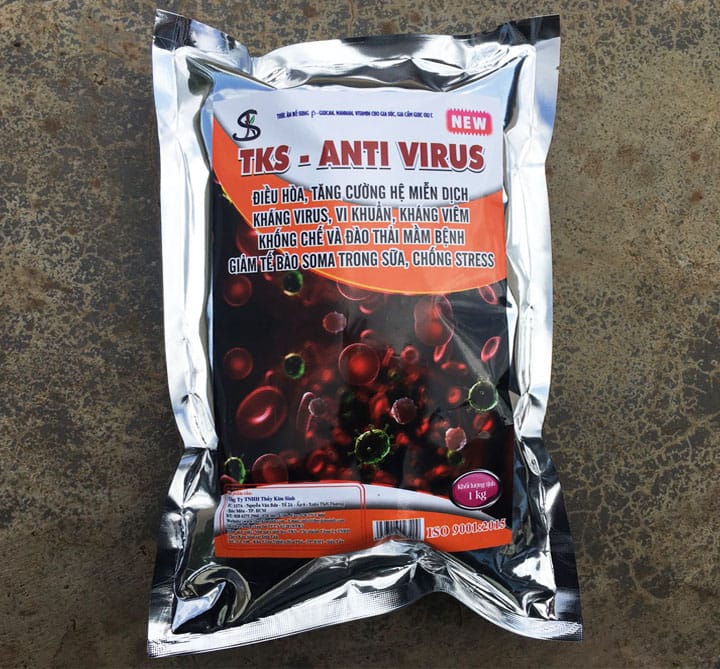 TKS Anti Virus: Thuốc kháng Virus, Ngừa LMLM, tai xanh ,... TKS Anti Virus: Thuốc kháng Virus, Ngừa LMLM, tai xanh ,...