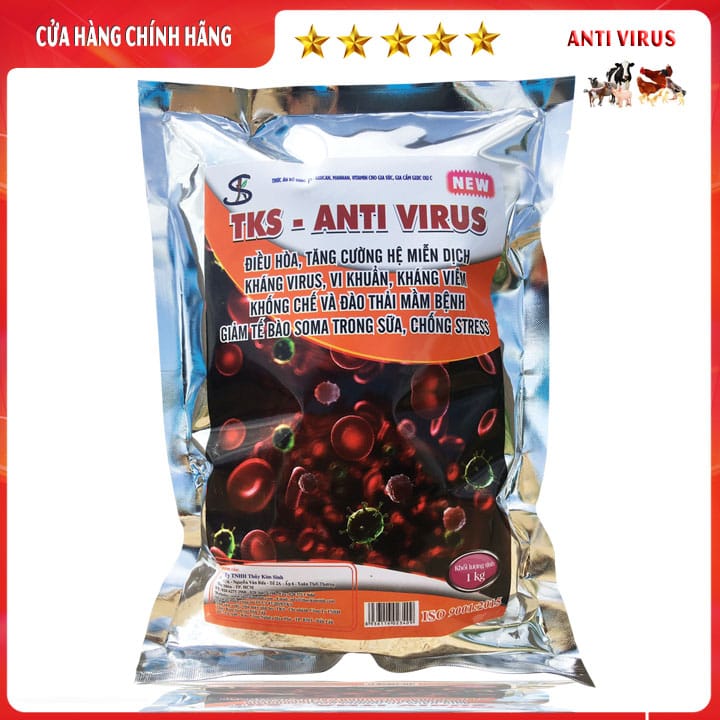 TKS Anti Virus: Thuốc kháng Virus, Ngừa LMLM, tai xanh ,... TKS Anti Virus: Thuốc kháng Virus, Ngừa LMLM, tai xanh ,...