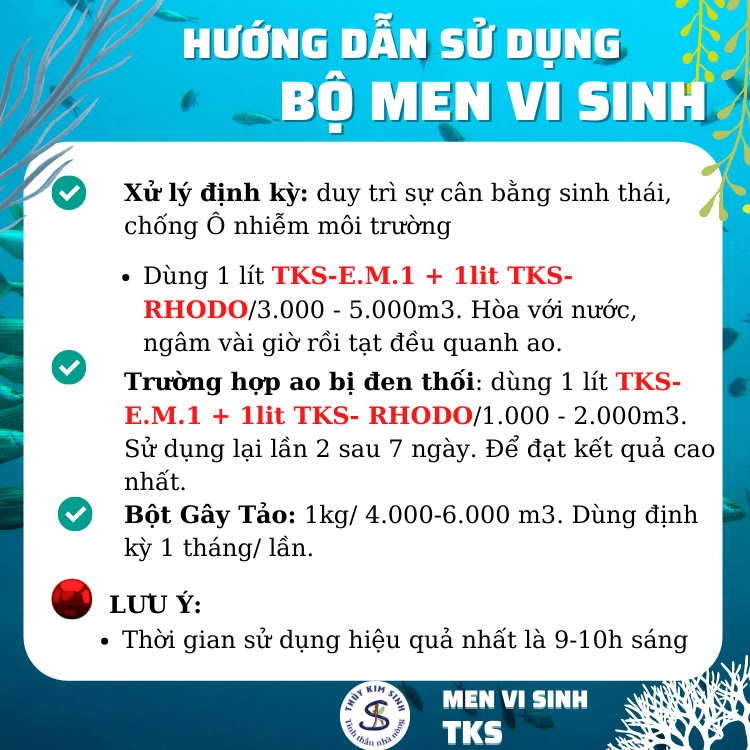 [Bộ 3] Vi Sinh Làm Trong Nước Ao Hồ Nuôi Tôm Cá Thủy Sản