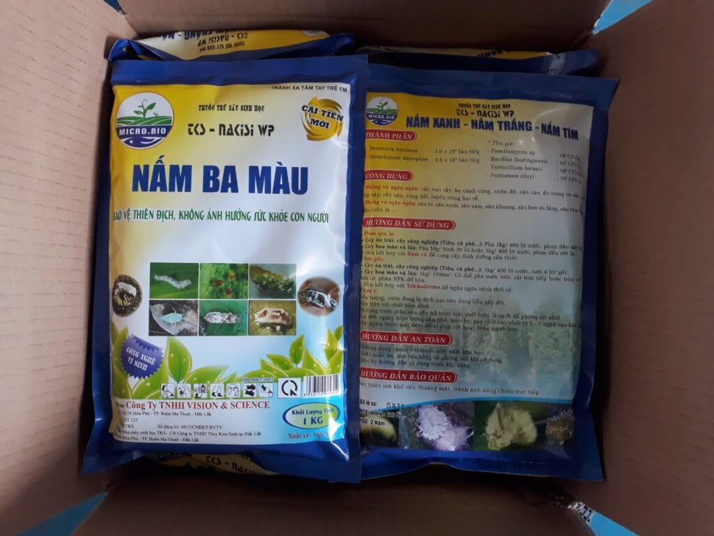 Chế Phẩm Nấm 3 Màu TKS Ký Sinh Diệt Trừ Sâu Rầy Sùng Đất 