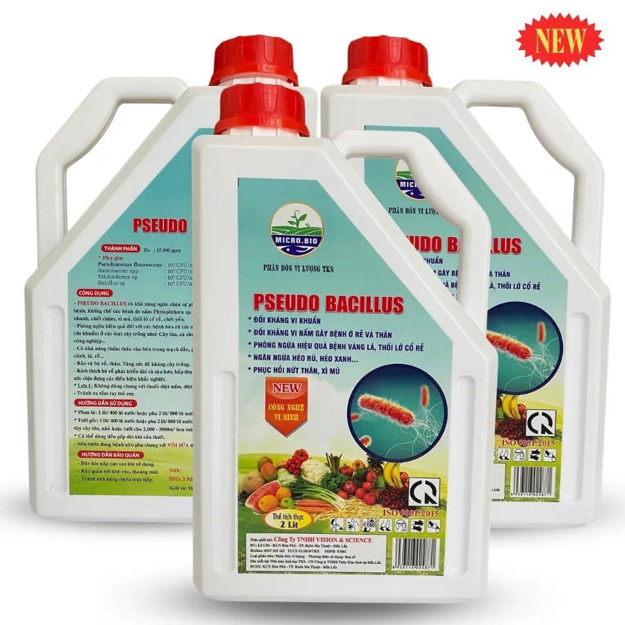 Pseudo Bacillus Chế Phẩm Trừ Bệnh Héo Xanh, Thối Rễ, Vàng Lá - 2 Lít - Hình ảnh 5