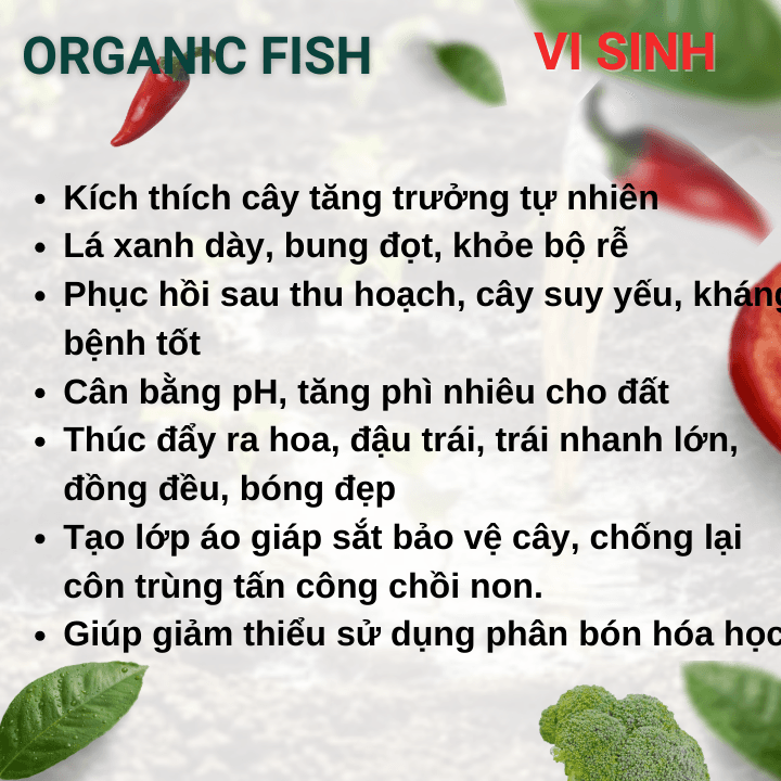 Phân Bón Vi Lượng TKS: Đạm Cá Organic Fish Đạm Cá Vi Sinh 