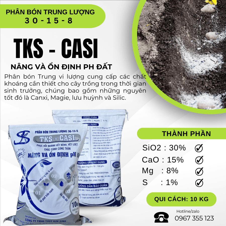 Phân Bón Trung Lượng Nâng Và Ổn Định PH Đất
