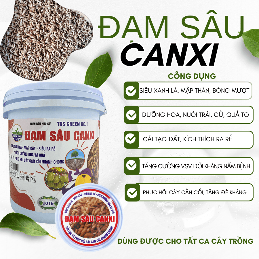 DỊCH ĐẠM SÂU CANXI Dưỡng Cây, Nuôi Trái, Kích Rễ, Cải Tạo Đất