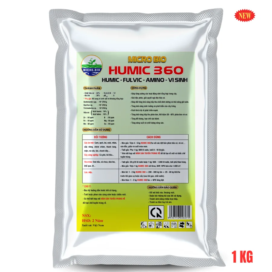 Humic Kích Rễ 360 - Fulvic - Amino - Vi Sinh Hạ Phèn - Hình ảnh 3