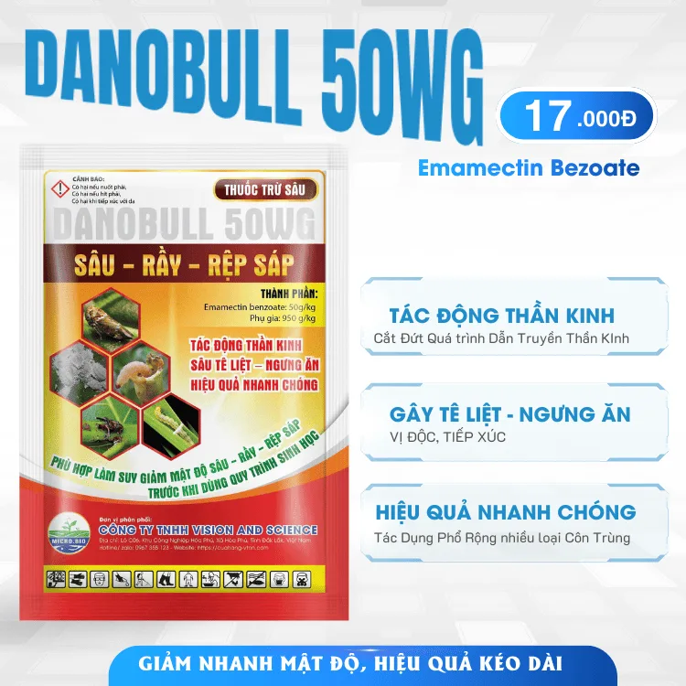 DANOBULL 50WG Trừ Sâu, Rầy, Rệp, Bọ Xít Muỗi  Hoạt Chất Emamectin Benzoate - Hình ảnh 4