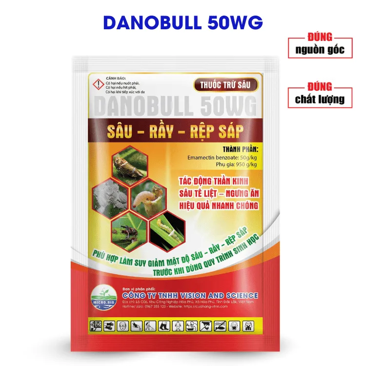 DANOBULL 50WG Trừ Sâu, Rầy, Rệp, Bọ Xít Muỗi  Hoạt Chất Emamectin Benzoate - Hình ảnh 3